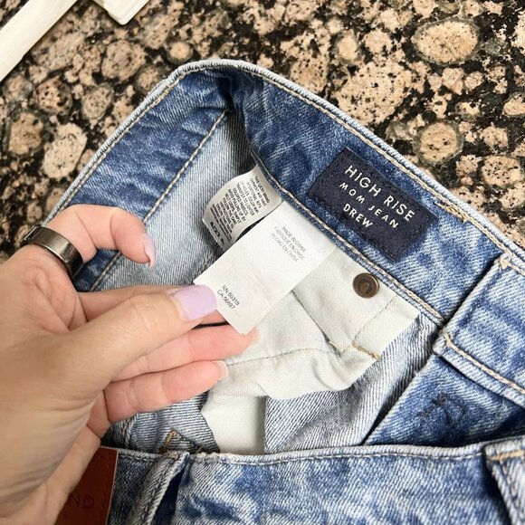 Lucky Brand Blue Jeans Womens Size 4/27 Ankle Drew Mom High Rise Raw Hem - Picture 5 of 7